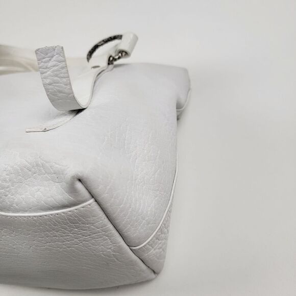 Marco Buggiani White Leather Shoulder Bag Purse‎ - Picture 2 of 13
